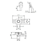 Fantini Lissoni Смеситель для душа (внешняя часть), хром 26 02 B163B