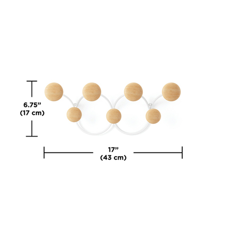 Вешалка для одежды настенная Umbra Dotsy белая/бежевая