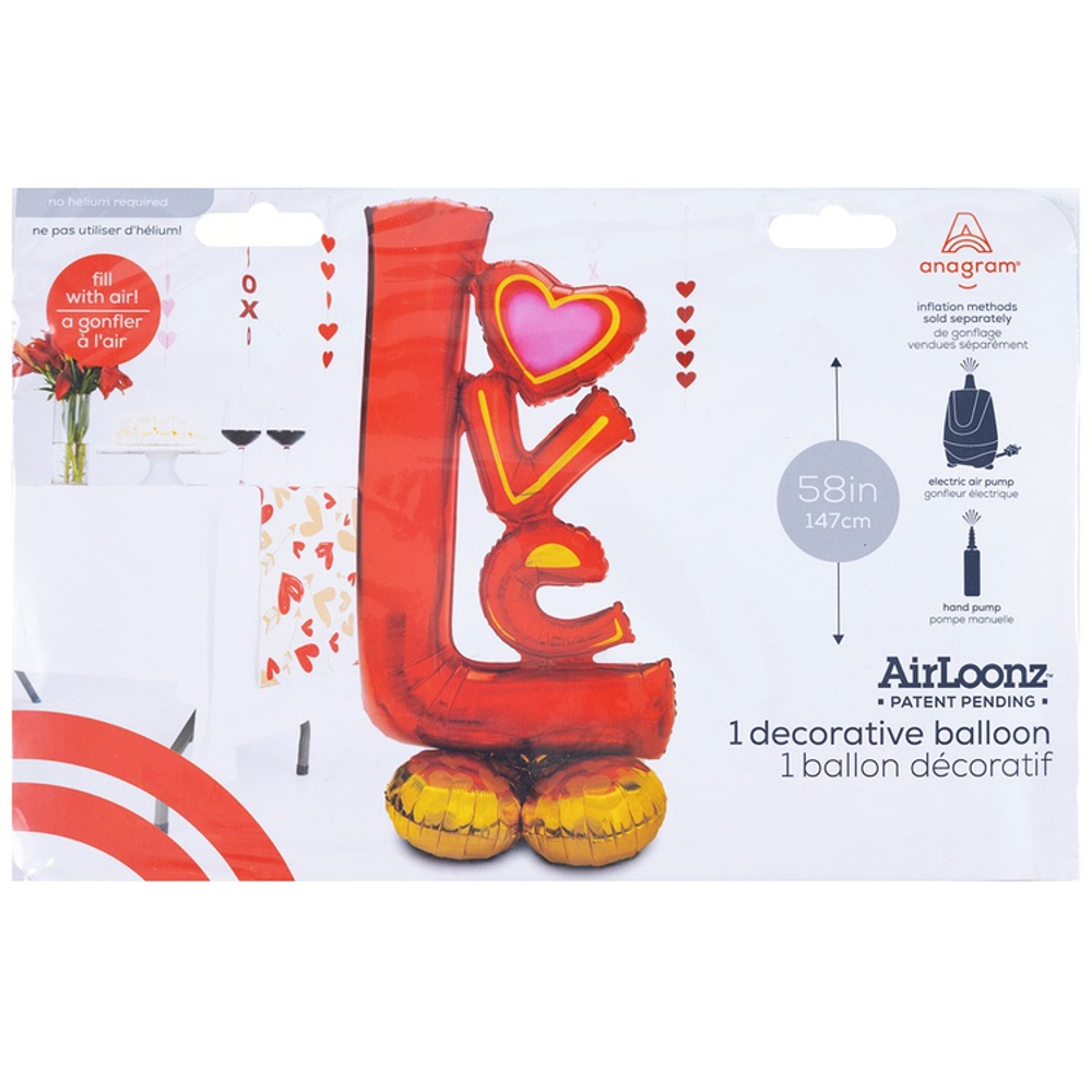 Фольгированный шар-фигура «LOVE» AIR, 147 см