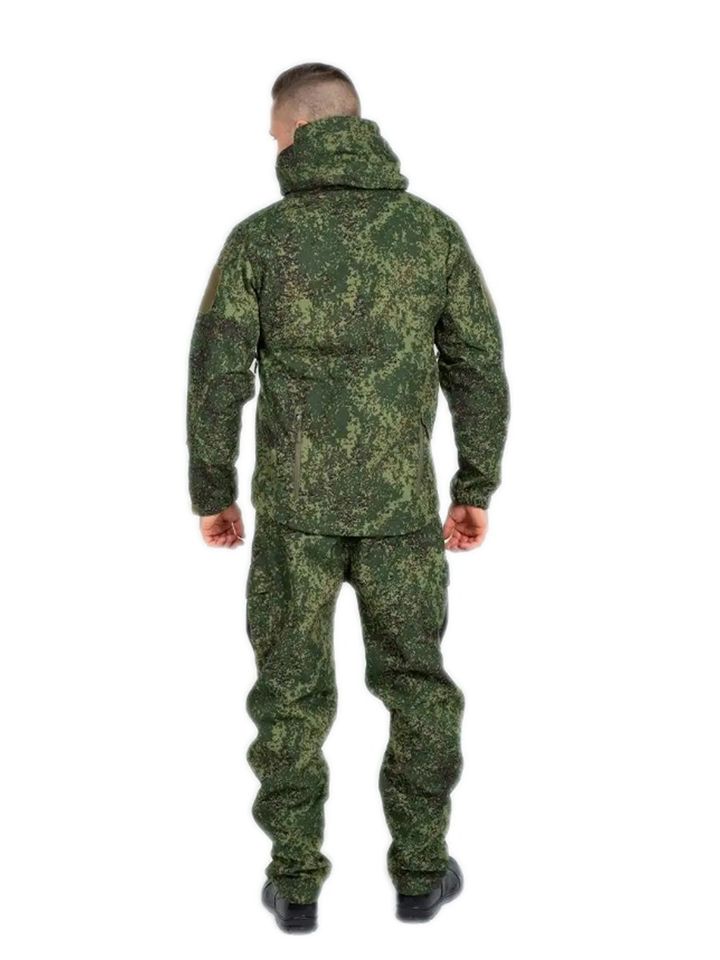 Костюм Soft Shell на флисе (зеленая цифра)