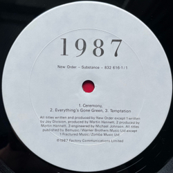Винтажная виниловая пластинка LP New Order Substance (Канада 1987) Ceremony
