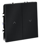 Выключатель встраиваемый VOLTUM S70 для жалюзи 10А, (графит)