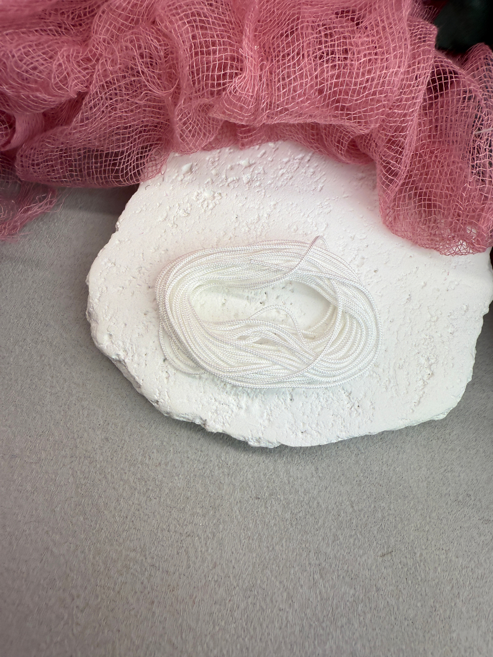 Шнур для плетения браслетов 0,8 мм, Белый (5 м)