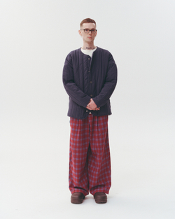 Plaid Baggy Pants Wine