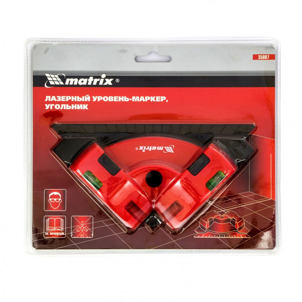 35007 Уровень лазерный, маркер, угольник Matrix