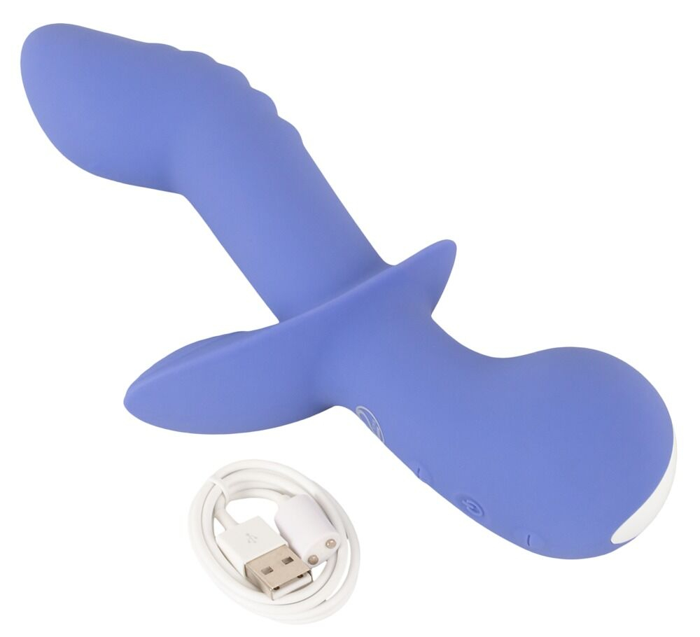 Сиреневый вибратор AWAQ.U Vibrator 02 - 21,6 см. (Цвет: синий)