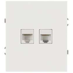 Розетка ЭРА Arktik 16-3108-08 информационная двойная 2XRJ45 белый матовый | Эра Arktik