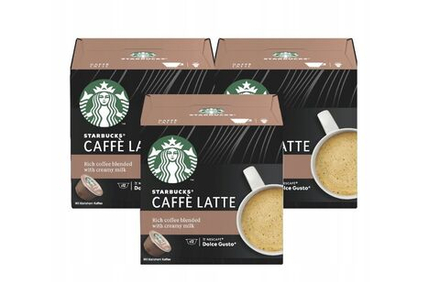 капсулы Starbucks CAFE LATTE по 12 шт.*3