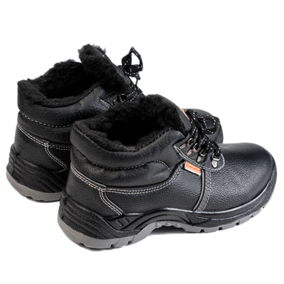 ботинки 4208 М, кожа, ПУ/ПУ, МБС, иск.мех,черный