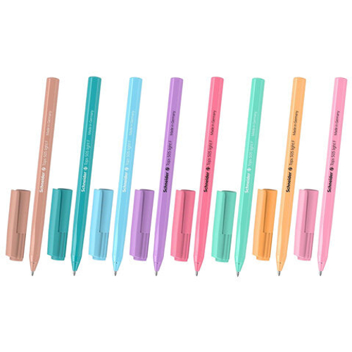 Ручка шариковая Schneider "Tops 505 F Pastel" синяя, 0,8мм, корпус пастель ассорти