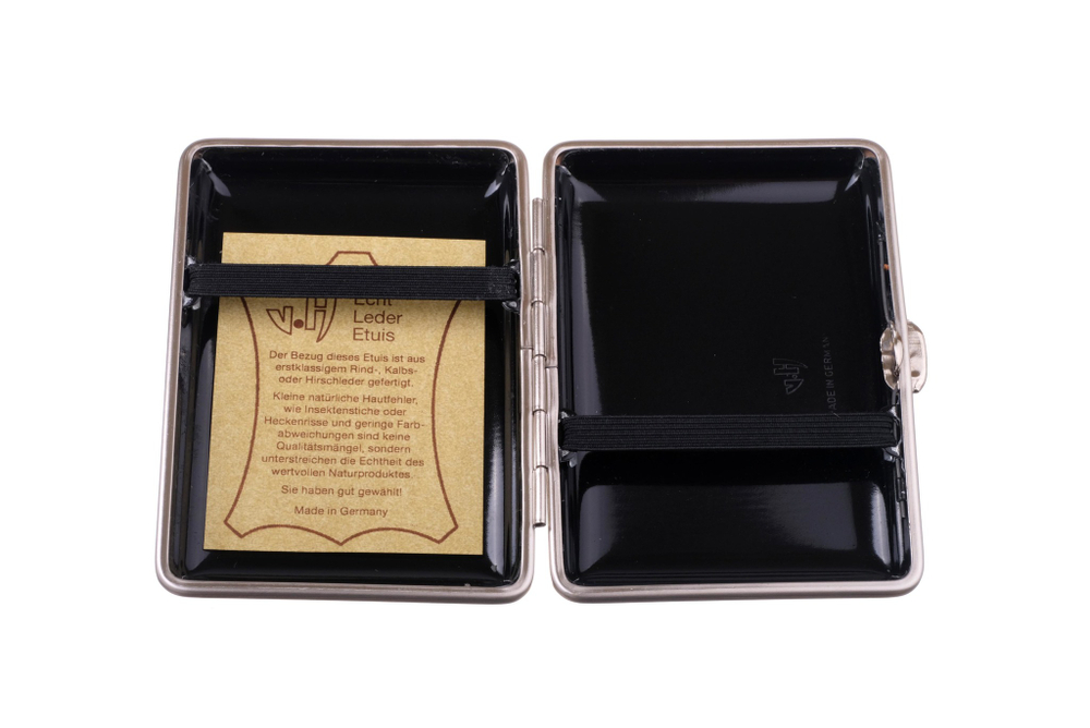 Портсигар Stoll на 14 сигарет, натуральная кожа, Бургунди