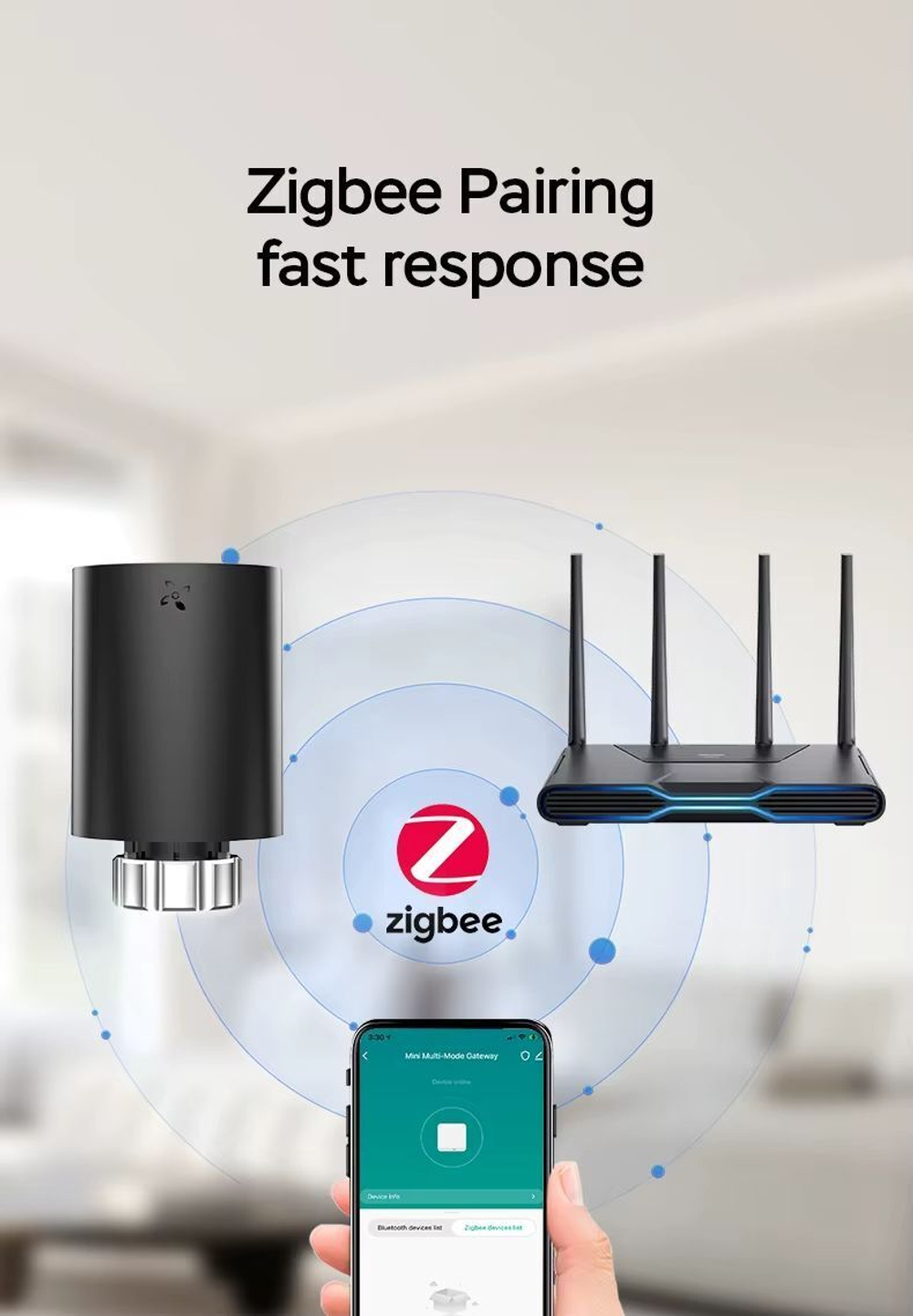 Умный ZigBee термостатическийклапан NEURACUBE (Работает с eWelink)