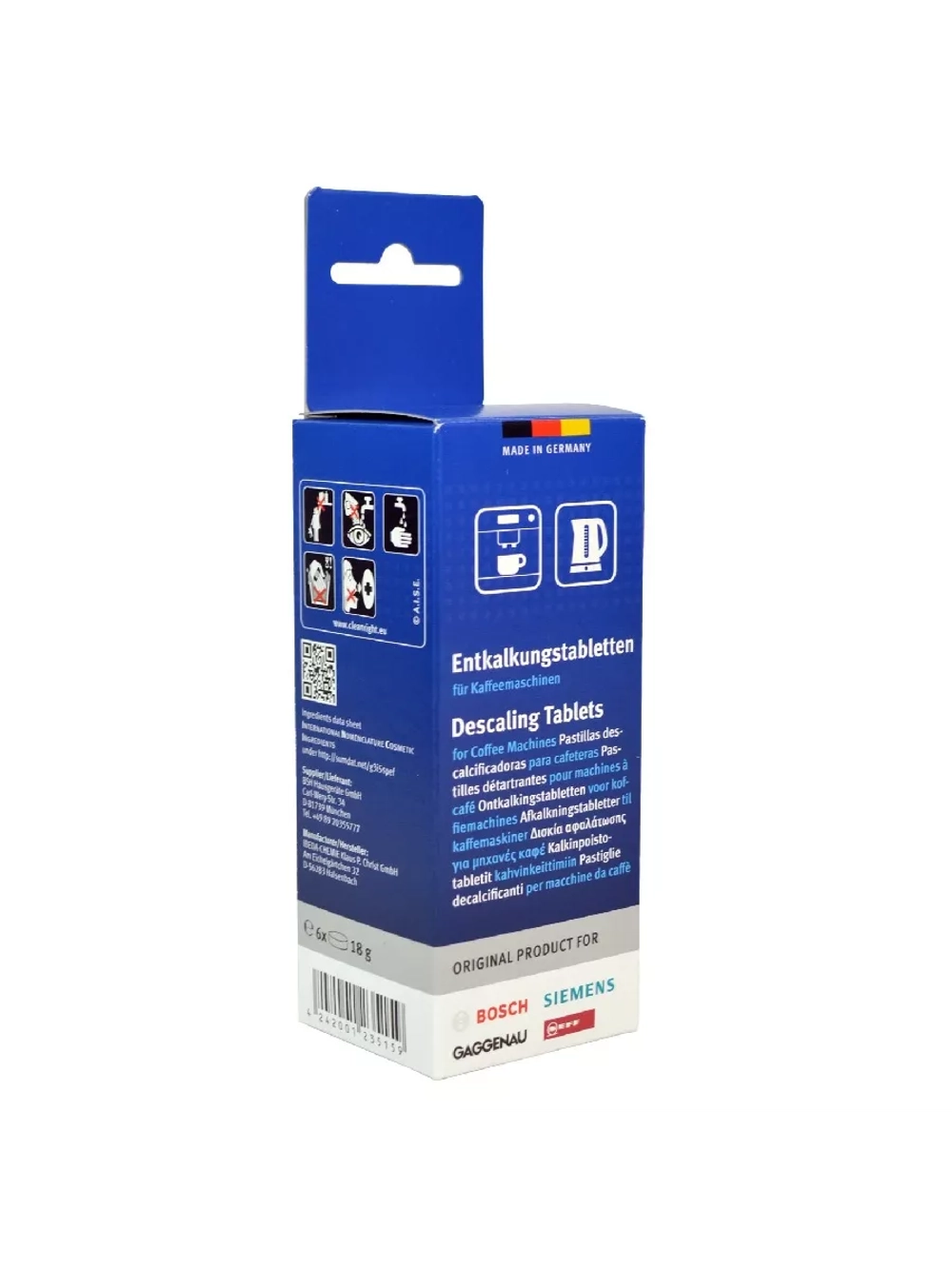 Таблетки для очистки от накипи для кофемашин TCZ 6002 (Италия) 00312453 (00311864, 00310452, 00310817, 00310967, 00311143, 00311556)