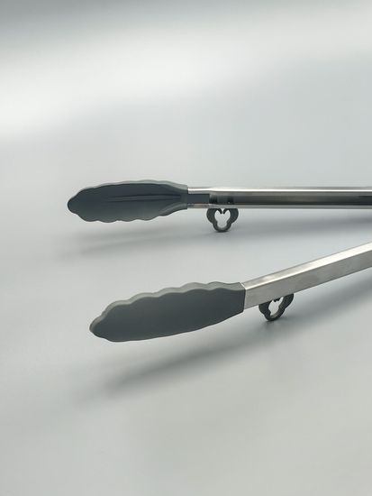 Щипцы силиконовые 35,5 см Kamille КМ 7513 с ручками из нержавеющей стали