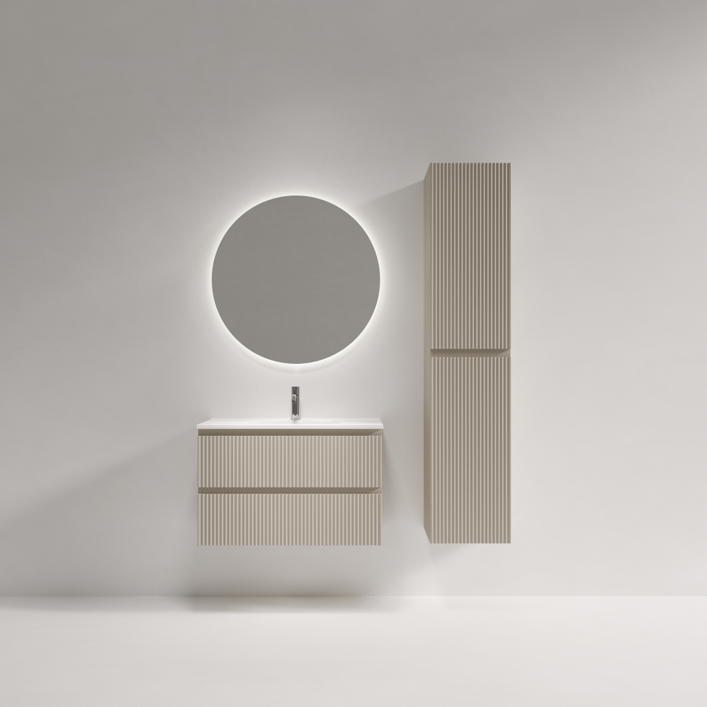 Тумба подвесная SANCOS Snob R 790х390х500, c двумя ящиками оснащенными доводчиками, Beige Soft , арт.SNR80/39CE