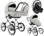 Детская коляска Roan Bass Next Classic d14 2.0 3 в 1 с автокреслом Pituso Baesa Pro Black,Beige Canopy BSNC/94/2 Marzipan/Black/руч.Cappuccino