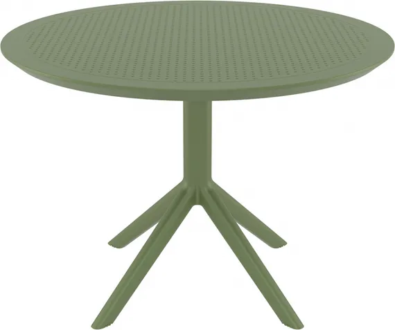 Стол пластиковый Sky Table Ø105, оливковый