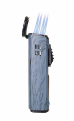 Зажигалка сигарная Honest, четверное пламя, с пробойником, черная 781-Black