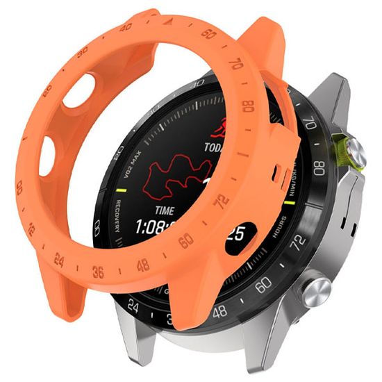 Защитный бампер чехол для часов Garmin MARQ Gen 2 Adventurer Athlete Aviator Captain Golfer материал TPU (Оранжевый)