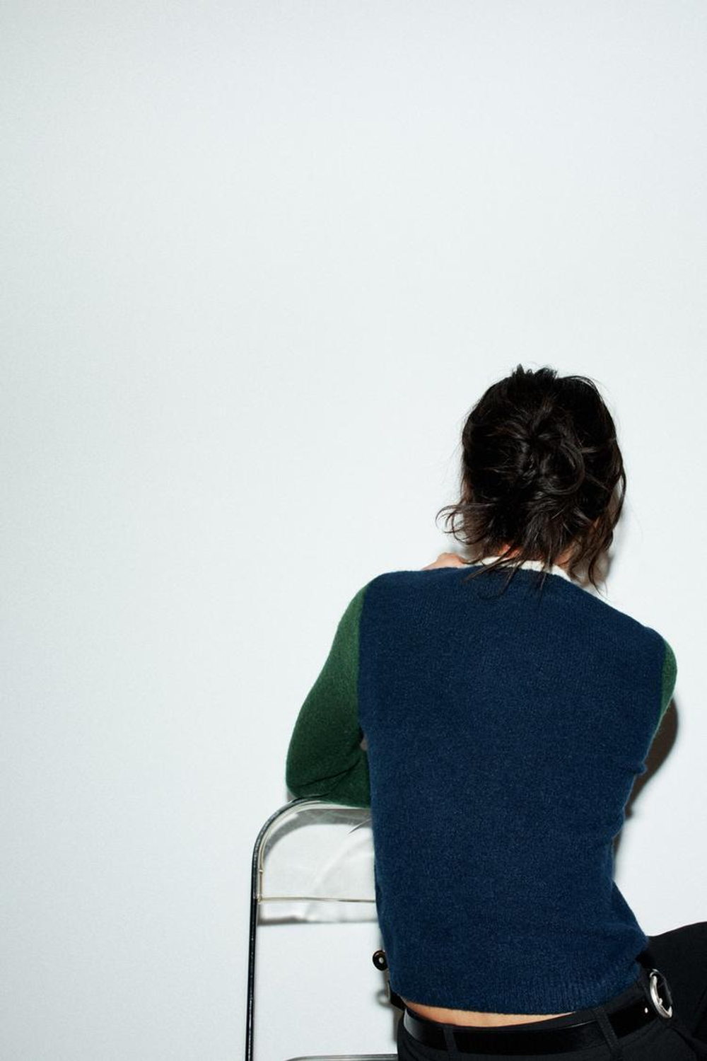 ZARA ТРИКОТАЖНЫЙ ДЖЕМПЕР В ЦВЕТЕ КОЛОР-БЛОК, РАЗНОЦВЕТНЫЙ