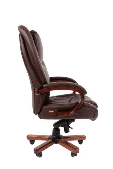 Офисное кресло Chairman 408 Россия нат.кожа/экокожа коричневая (мультиблок)