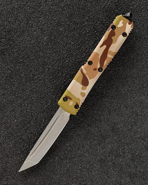 Автоматический складной нож SteelBro Ultratech T/E Tanto Desert CAMO VG-10 123-10DRTCS (коричневый-камуфляж)