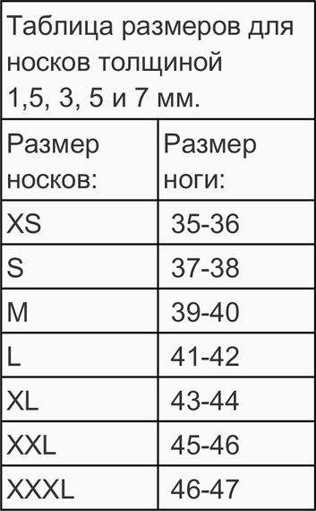 Носки неопреновые Free-Sub 3 мм лайкра/лайкра