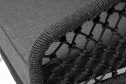 "Канны" лаунж-зона 4-местная из роупа узелкового плетения, каркас алюминий, роуп темно-серый