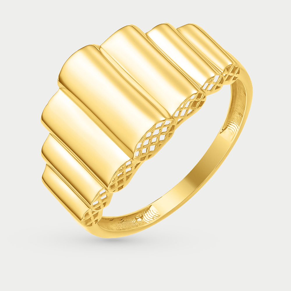 Кольцо женское из желтого золота 585 пробы без вставок (арт. К40018405)