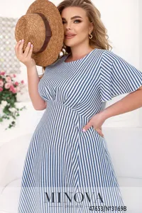 Платье 3169B-Голубой Minova