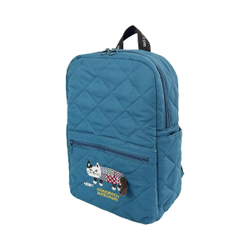 Стеганный рюкзак с кошкой "MATILDASan", синий, 25-8694-3, KUSUGURU