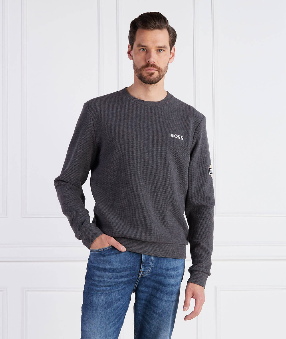 Свитер Structure Sweatshirt BOSS BLACK - графитовый(50496874)