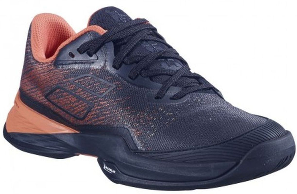 Женские теннисные кроссовки Babolat Jet Mach 3 All Court Women - black/living coral - Black Multikolor