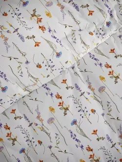 Постельное белье Полисатин Мечта "Flora" 1,5-сп Наволочка 50х70 см 1 шт Простынь на резинке 90x200 смПододеяльник 145x215 см