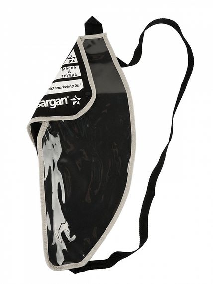 Набор маска+трубка в сумке Sargan Панорама-М прозрачный/желтый