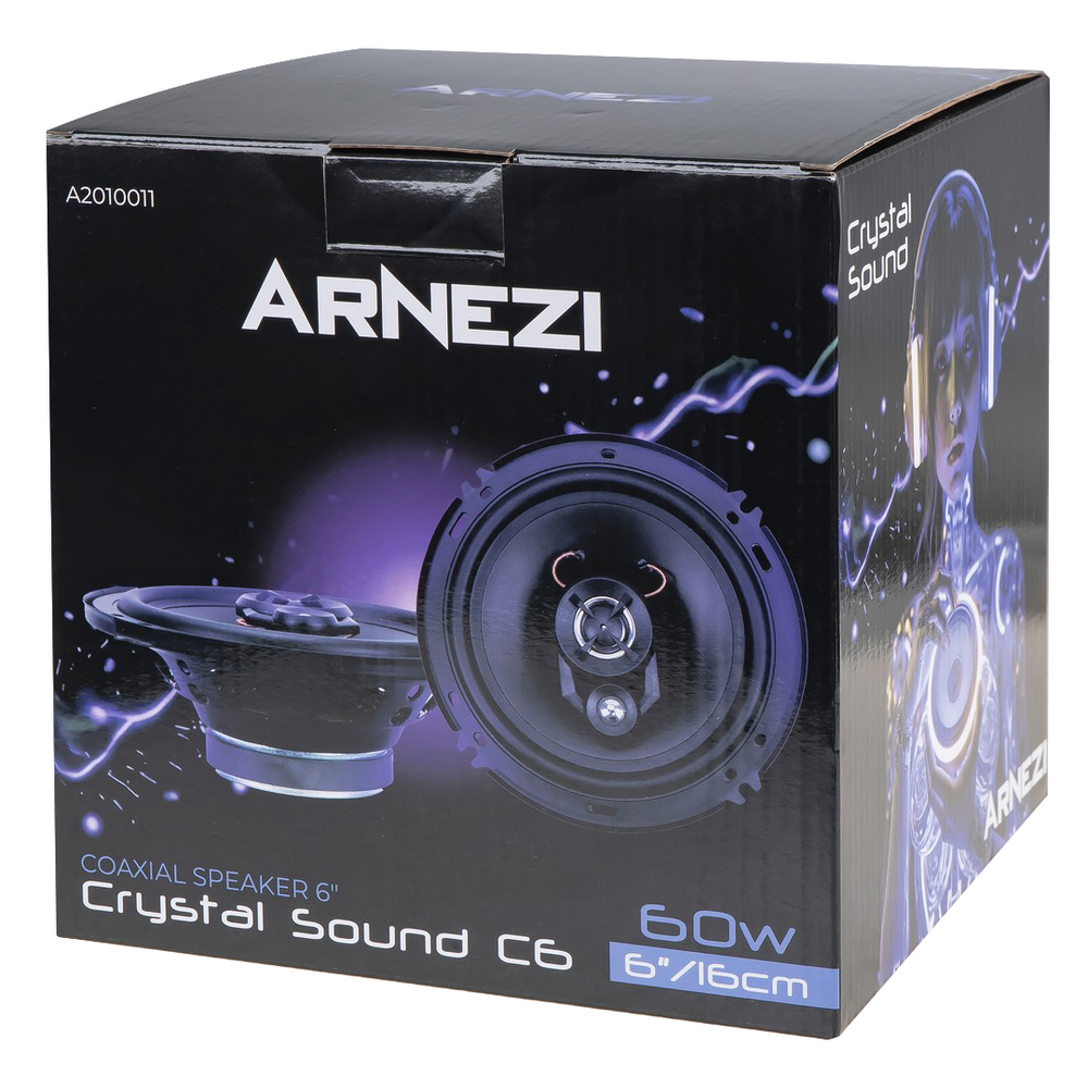 Колонки ARNEZI Crystal Sound С6, 16 см 3-х полосные, 2шт, , Max Вт ARNEZI A2010011