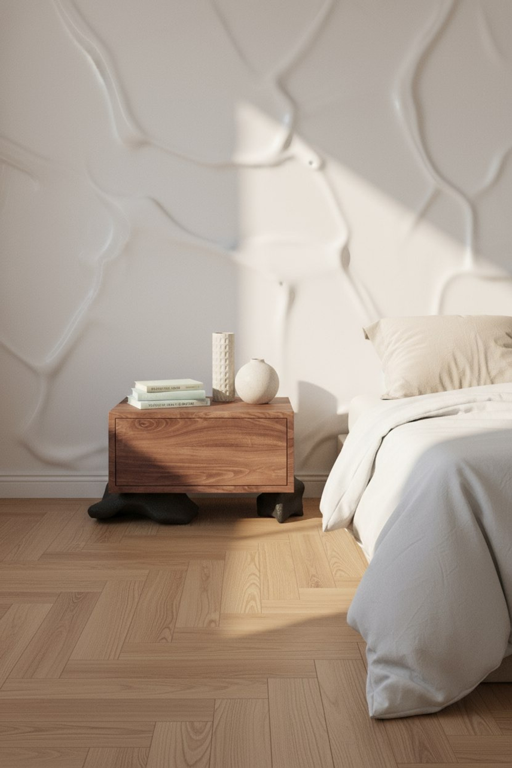 Тумба прикроватная на камнях XL