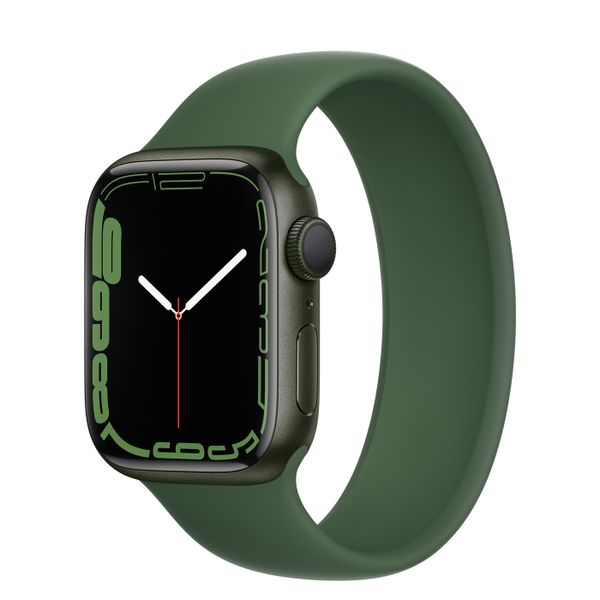Умные часы Apple Watch Series 7 41mm Aluminium with Solo Loop, зеленый клевер (размер 5)