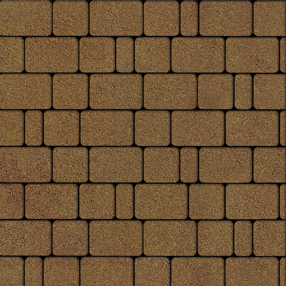 Тротуарная плитка КЛАССИКО - Листопад гранит Сахара, комплект из 3 видов плит