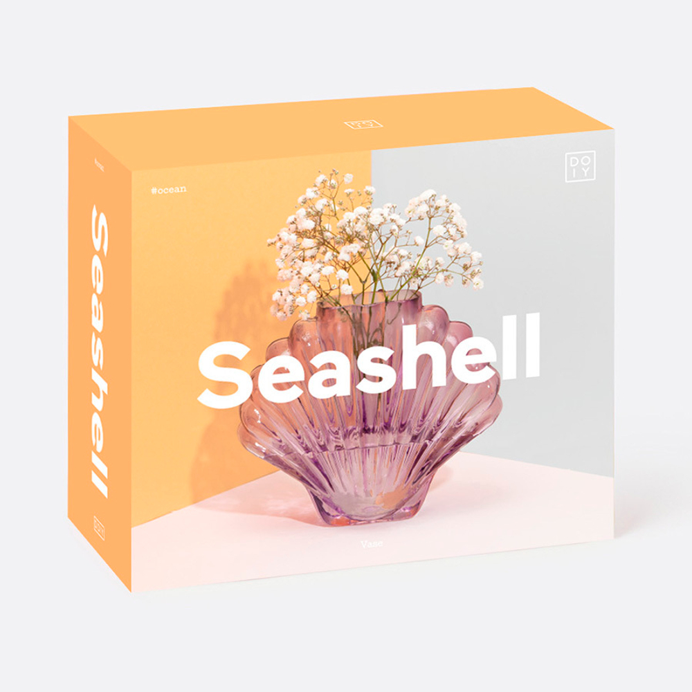 Ваза для цветов seashell, 18,5 см, лиловая