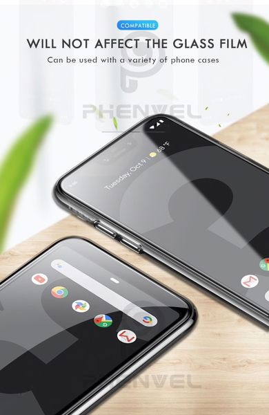 Защитное стекло 5d для Google Pixel 3 (Full Glue полная проклейка, черная рамка)
