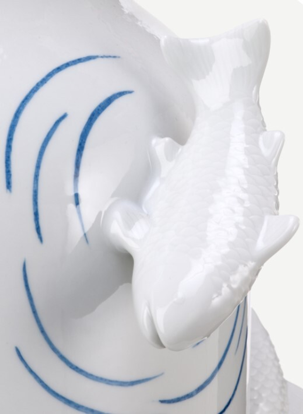 Ваза Fishpond POLS POTTEN фарфор white/blue 350х350х650h