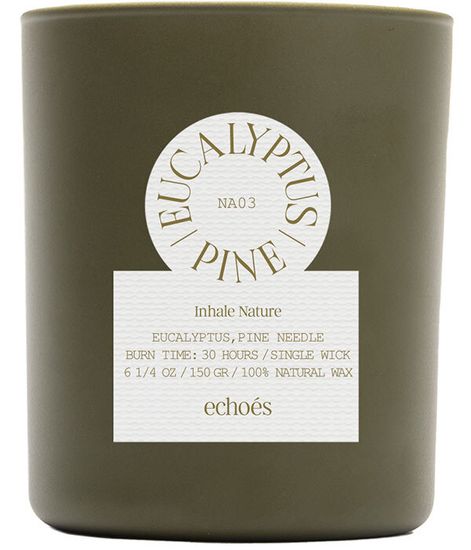 Eucalyptus & Pine, свеча Inhale Nature collection, Echoes