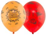 Шар (14"/36 см) Шелкография пастель, С ДР Комиксы 25 шт.