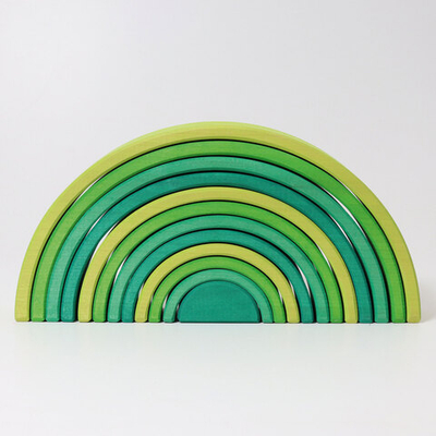 Большая деревянная радуга  "Зеленый луг", 12 деталей