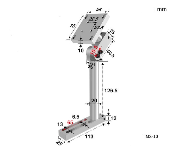 Vr-1a+150l+10m extended rotating bracket (adapted to ms-10 main body)