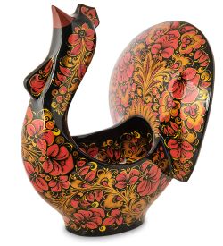 Народные промыслы ХЛ-018 Ковш-глухарь 300*200*250 (Хохлома)