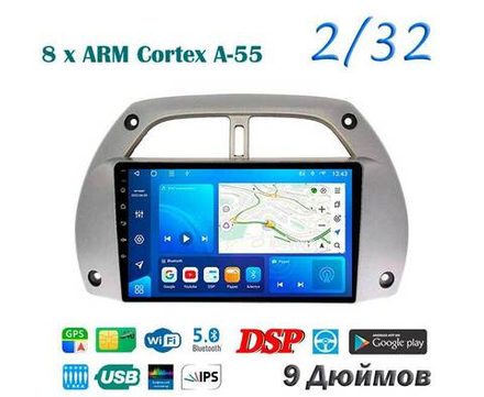 Topway TS18 2+32GB 8 ядер для Toyota Rav 4 2000-2003
