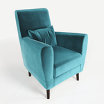 Кресло мягкое Грэйс Z-12 (Азур) на высоких ножках с подлокотниками в гостиную, офис, зону ожидания, салон красоты.