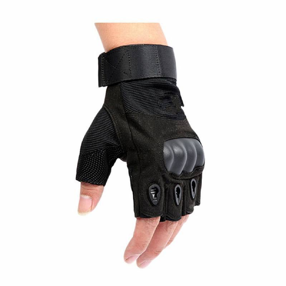 Перчатки OK беспалые тактические черные